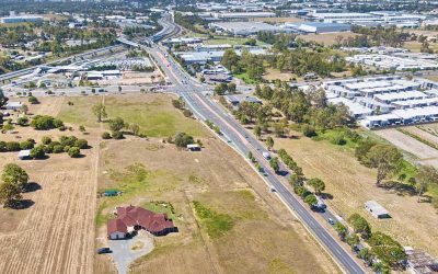 Drone Photography at Brisbane suburb of Richlands – land development