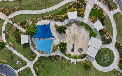 Drone Photography of Shade Structures over SE Queensland Council Parks
