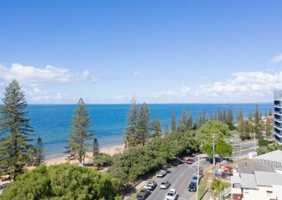 Balcony views for a new apartment at Marine Parade Redcliffe