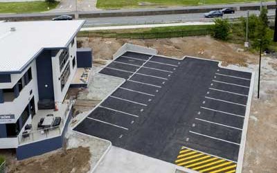 Drone photography for newly constructed carpark
