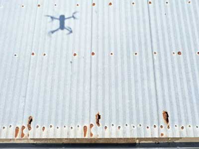 Roof survey for rust damage